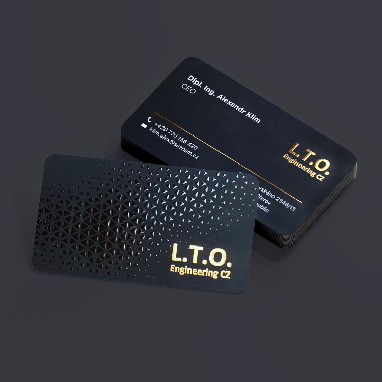 660G BLACK PAPER // <br />ROUND CORNERS // 3D PARTIAL VARNISH